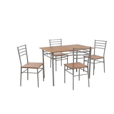 New Design 2020 Hot Sale Fashion Wooden  MDF  Modern  Dining Tables Set One Table and 4 Chairs