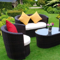 Outdoor rattan  chair sofa outdoor living room balcony courtyard rattan sofa combination furniture leisure rattan sofa