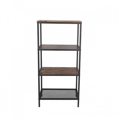 Industrial Style Rustic Brown Standing Corner Shelves Kitchen Stand Shelf With 4 Layer